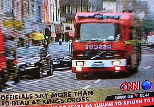 fire engine at king's cross